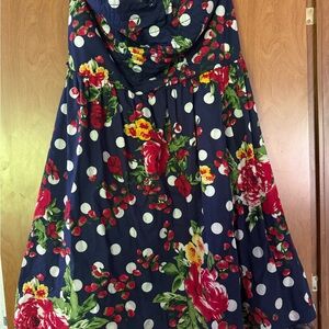 Torrid Floral Polka Dot Dress Size 12